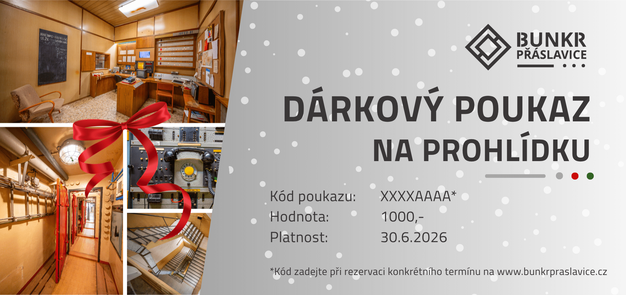 Dárkové vánoční poukazy v prodeji